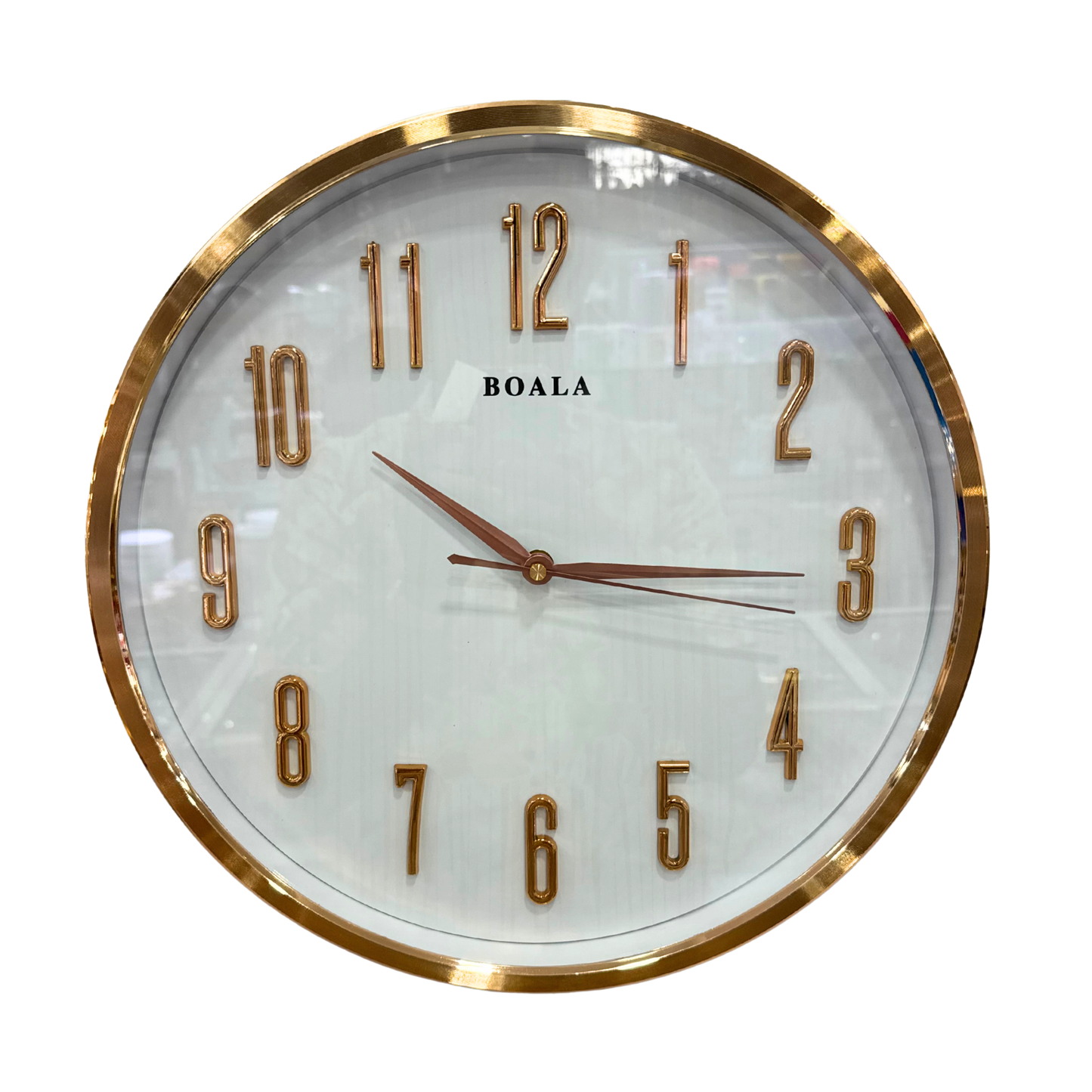 Boala Wall Clock E2855F, Rose Gold White Dial