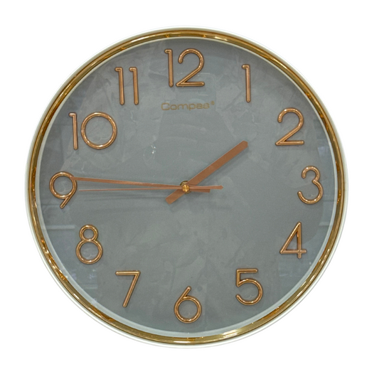 Compas Wall clock B3463 Rose Gold Blueish Grey Dial